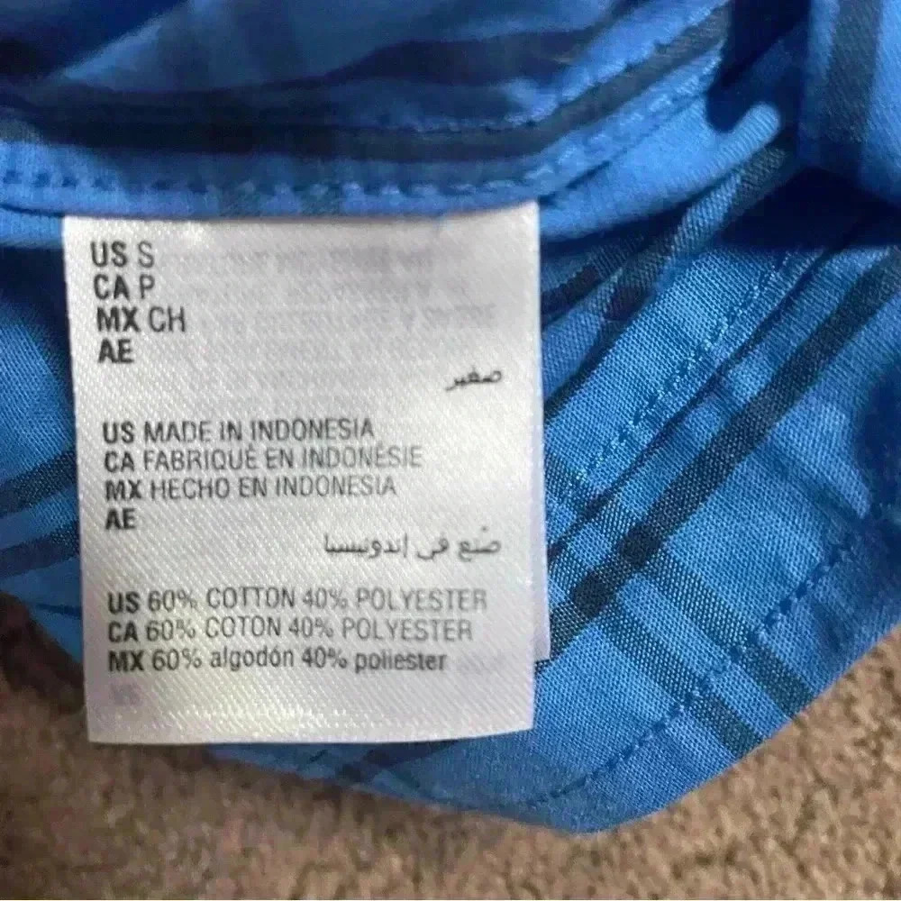 Men’s Club Room Blue Plaid Short Sleeve button down Casual shirt Size Small - Picture 8 of 8